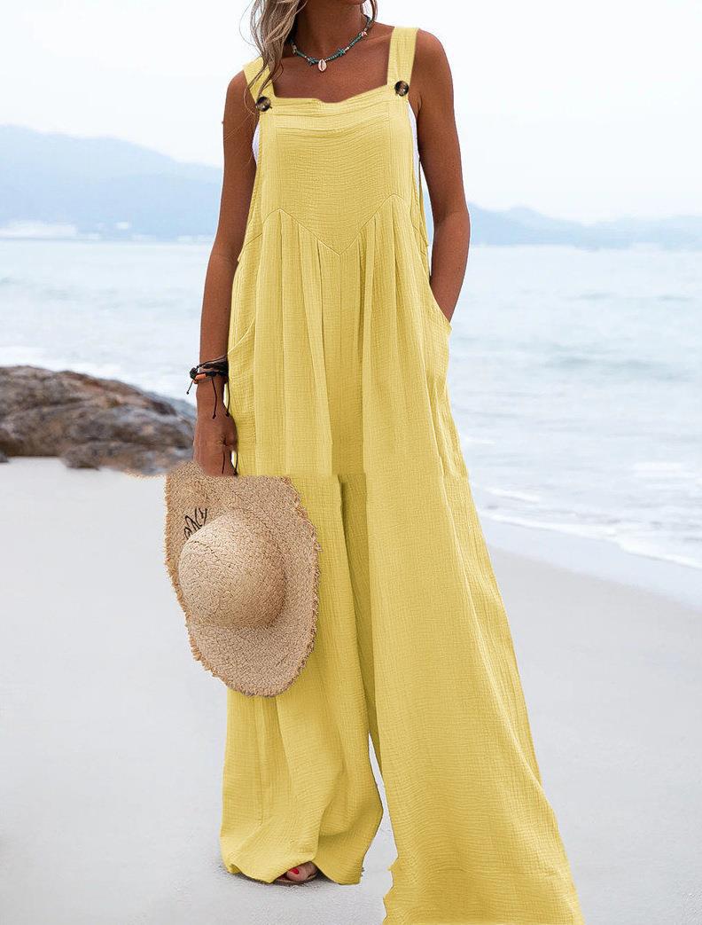 Ärmelloser Jumpsuit im Ethno-Stil