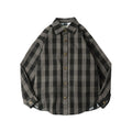 Grünes Retro-Kariertes Overshirt für Herren – Bild 6 | LuxeStyle