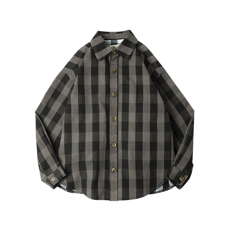 Grünes Retro-Kariertes Overshirt für Herren – Bild 6 | LuxeStyle