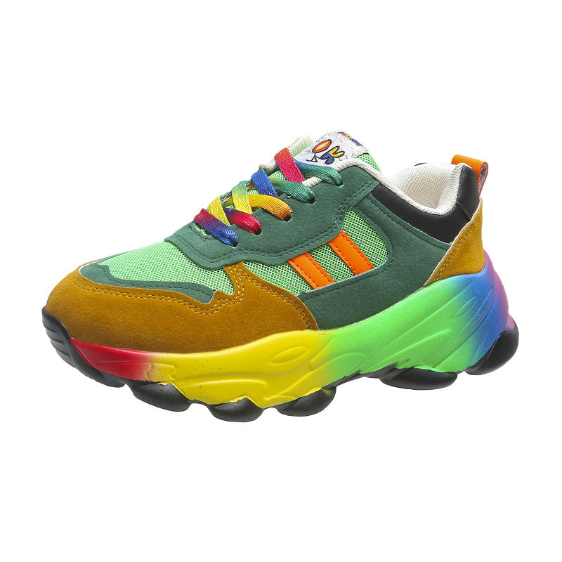 Damen Plateau-Sneaker mit Farbblock-Design – Bild 7 | LuxeStyle