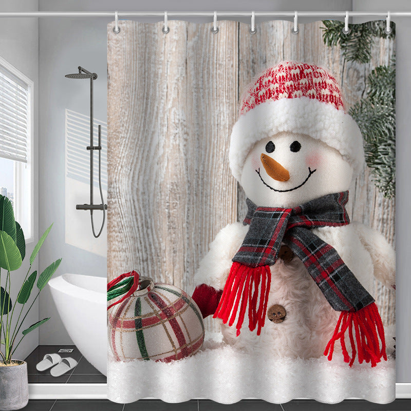 Duschvorhang Polyester Schneemann – Bild 5 | LuxeStyle