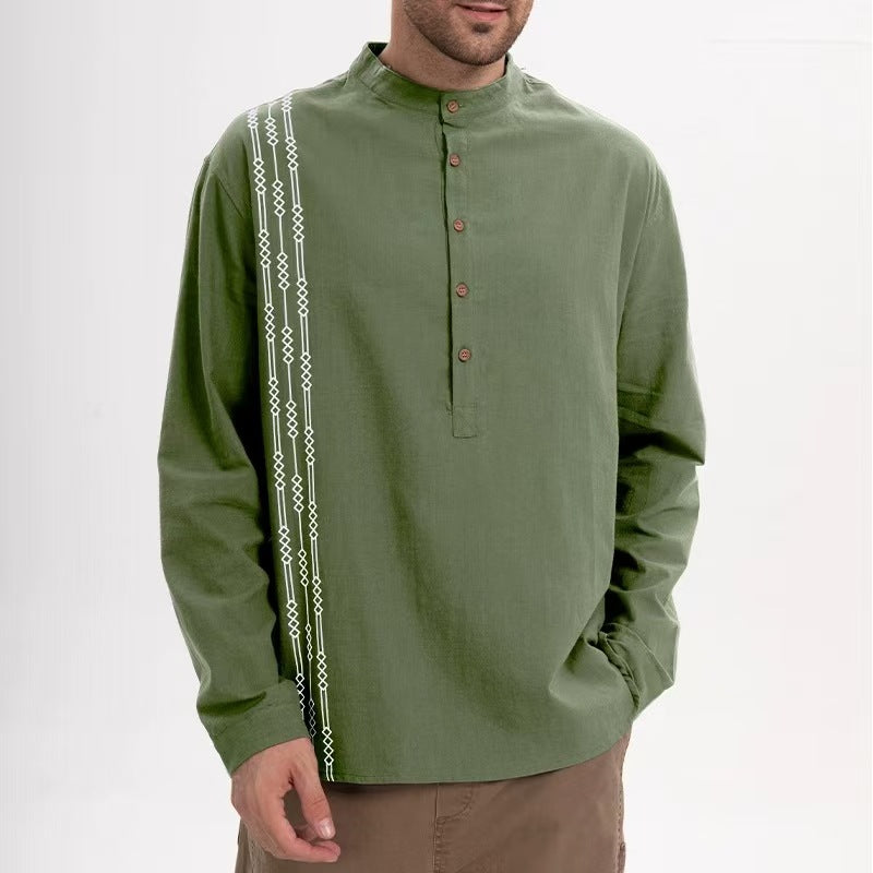 Männer Shirt mit Druck, lange Ärmel – Bild 8 | LuxeStyle