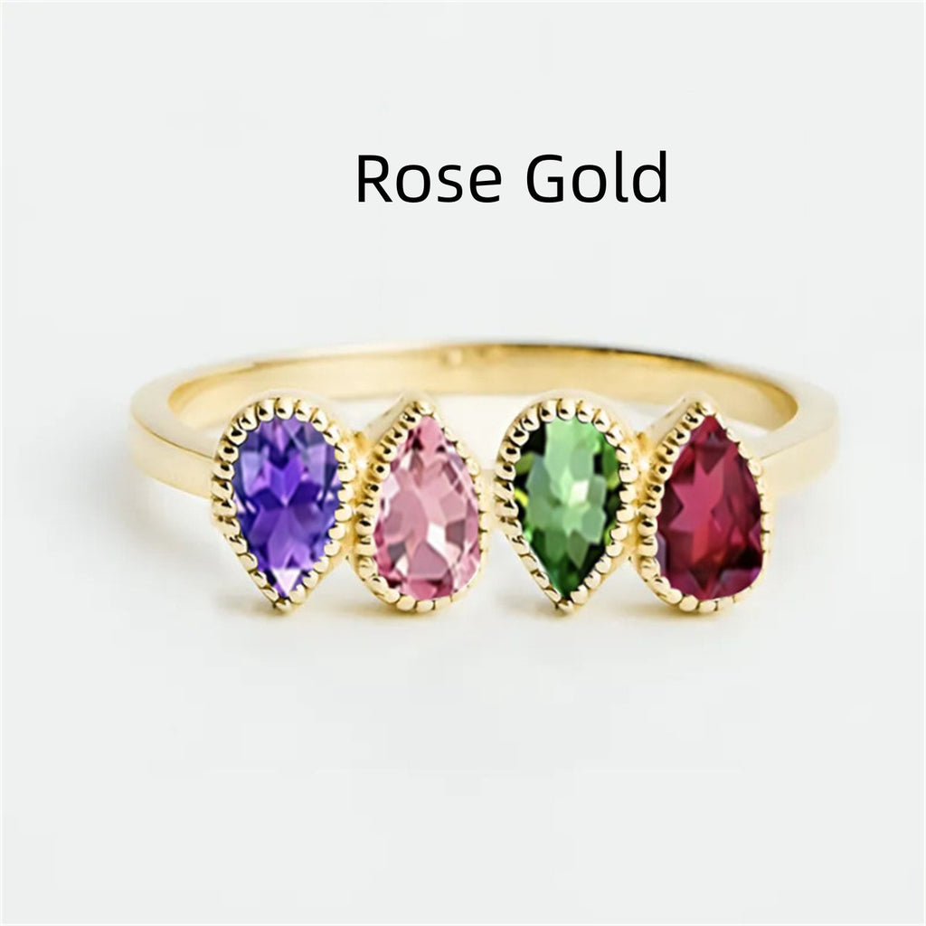 Geburtsstein-Ring im Wassertropfen-Design – Bild 6 | LuxeStyle