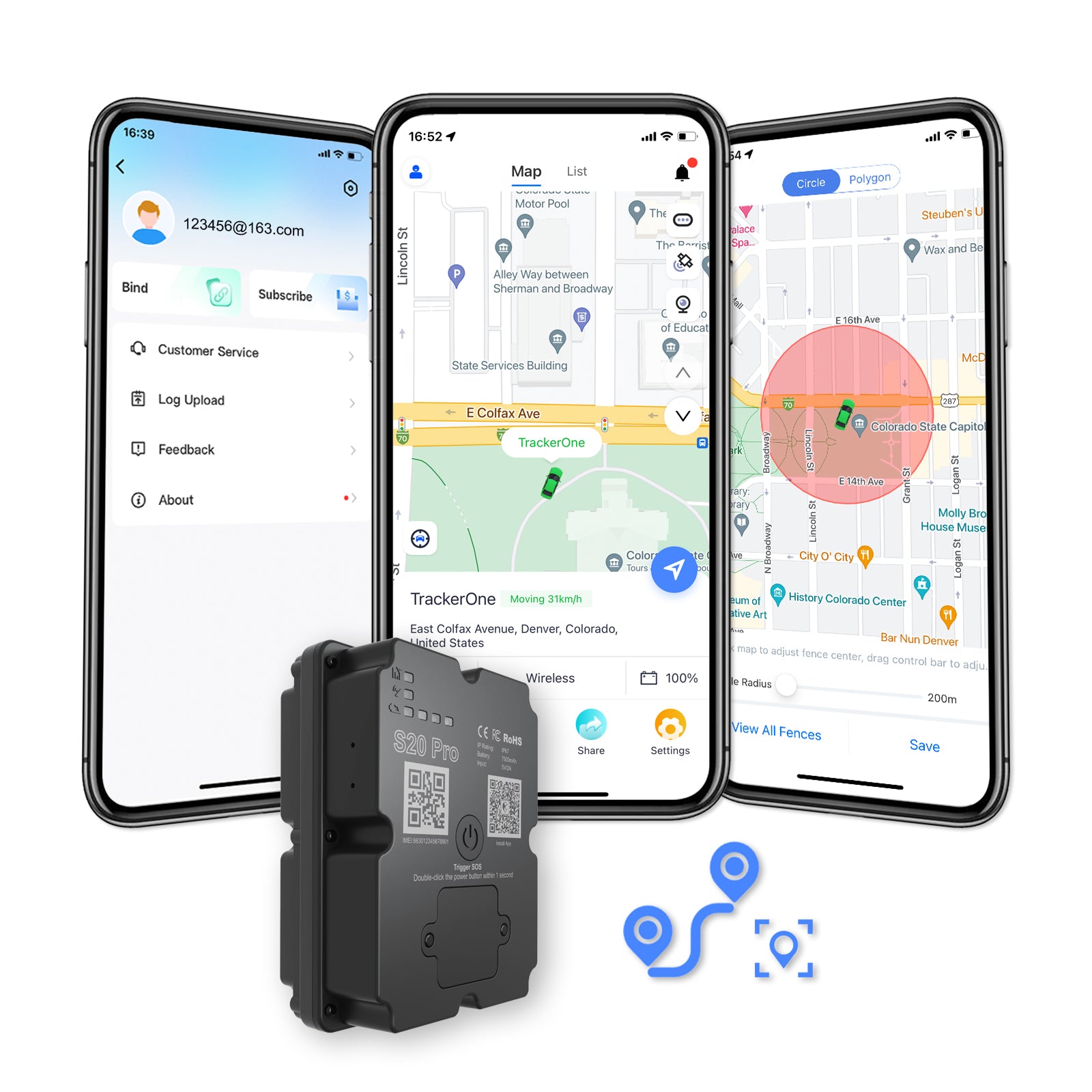Fahrzeug-Tracker mit langer Akku-Lebensdauer