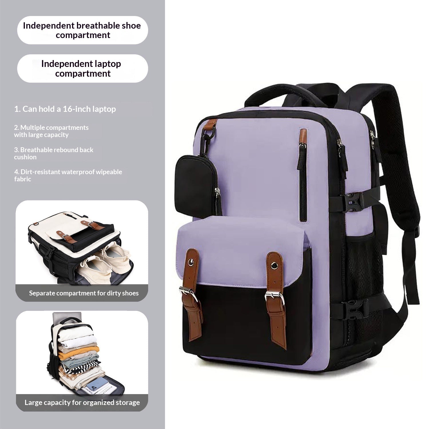 Grosser Laptop-Rucksack für Reise und Studium