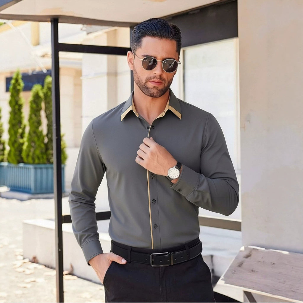Dünnes Langarmshirt für Herren – Bild 4 | LuxeStyle