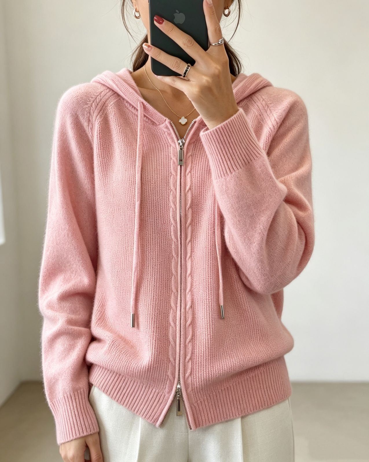Cardigan aus Kunstwolle