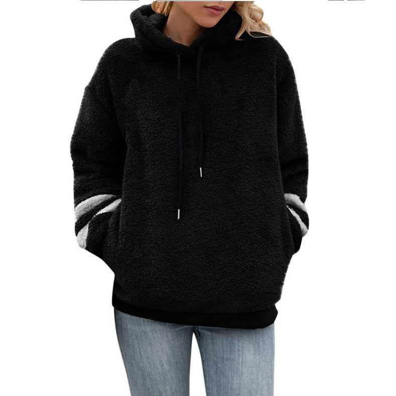 Relaxed-Fit Hoodie «Cosy» – mit Fell-Panel & Kordelzug