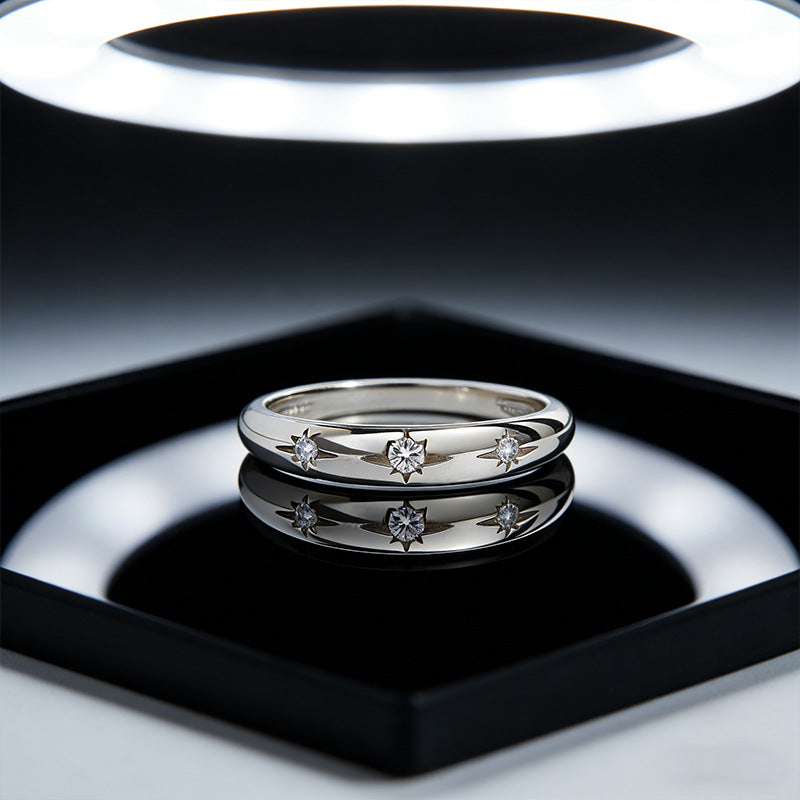 Farbiger Geburtssteinring mit vergoldetem Sternenglanz – Bild 7 | LuxeStyle