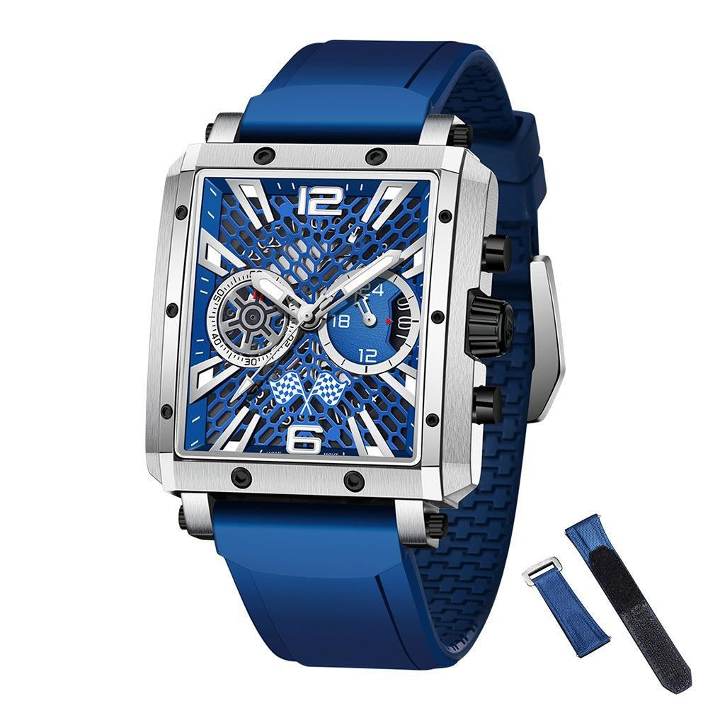 Herrenuhr aus feinem Stahl, Quarz, multifunktional – Bild 5 | LuxeStyle
