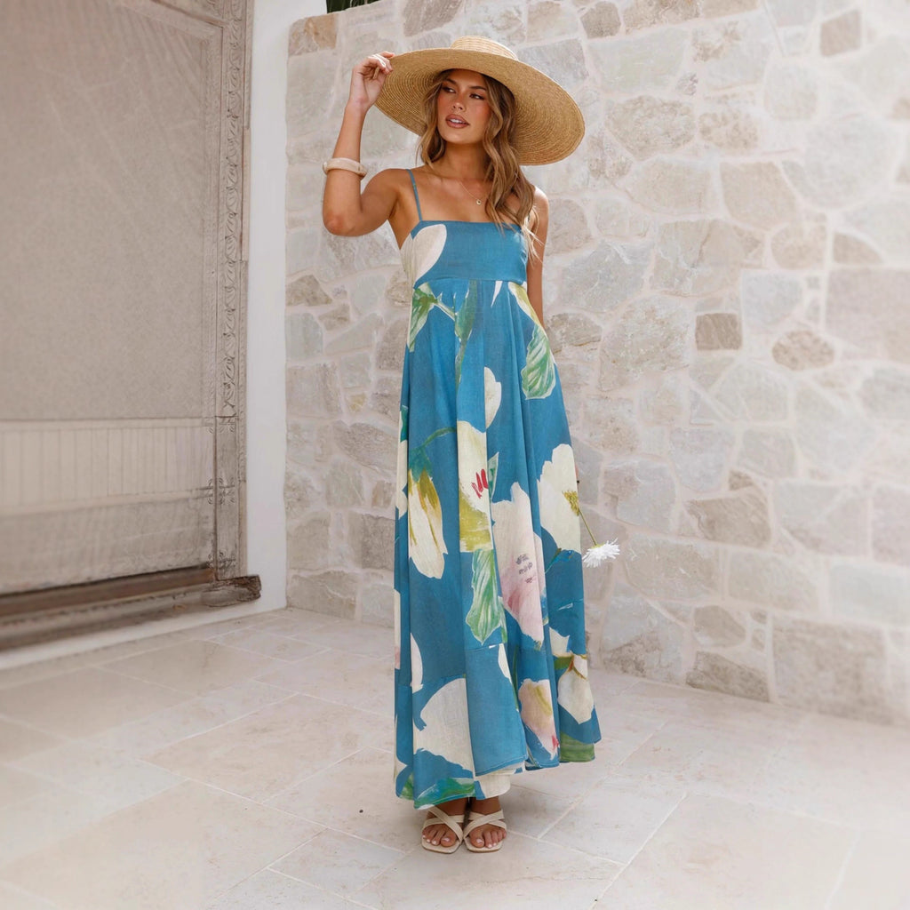 Maxikleid mit Blumenmuster im Vintage-Stil – Bild 4 | LuxeStyle