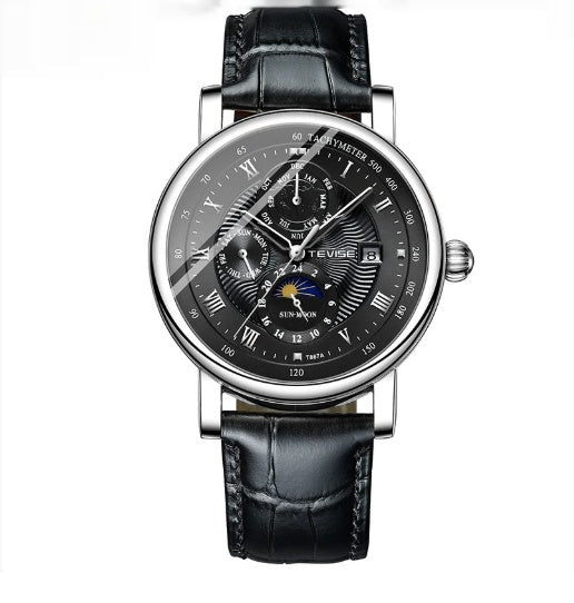 Herren-Mechanische Armbanduhr mit Kalender und grosser Anzeige