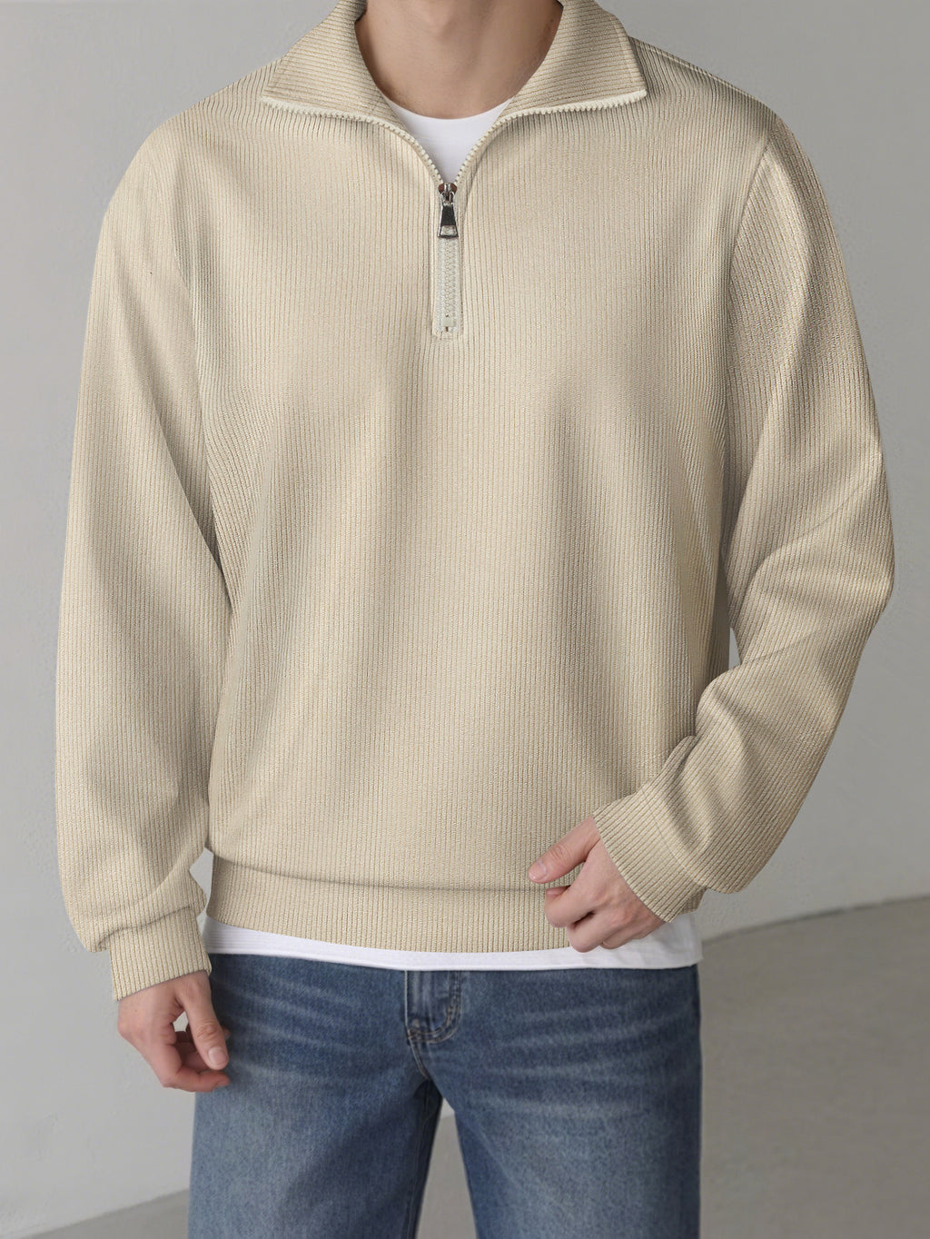 Herren-Relax-Schulterfreier Langarm-Jacke