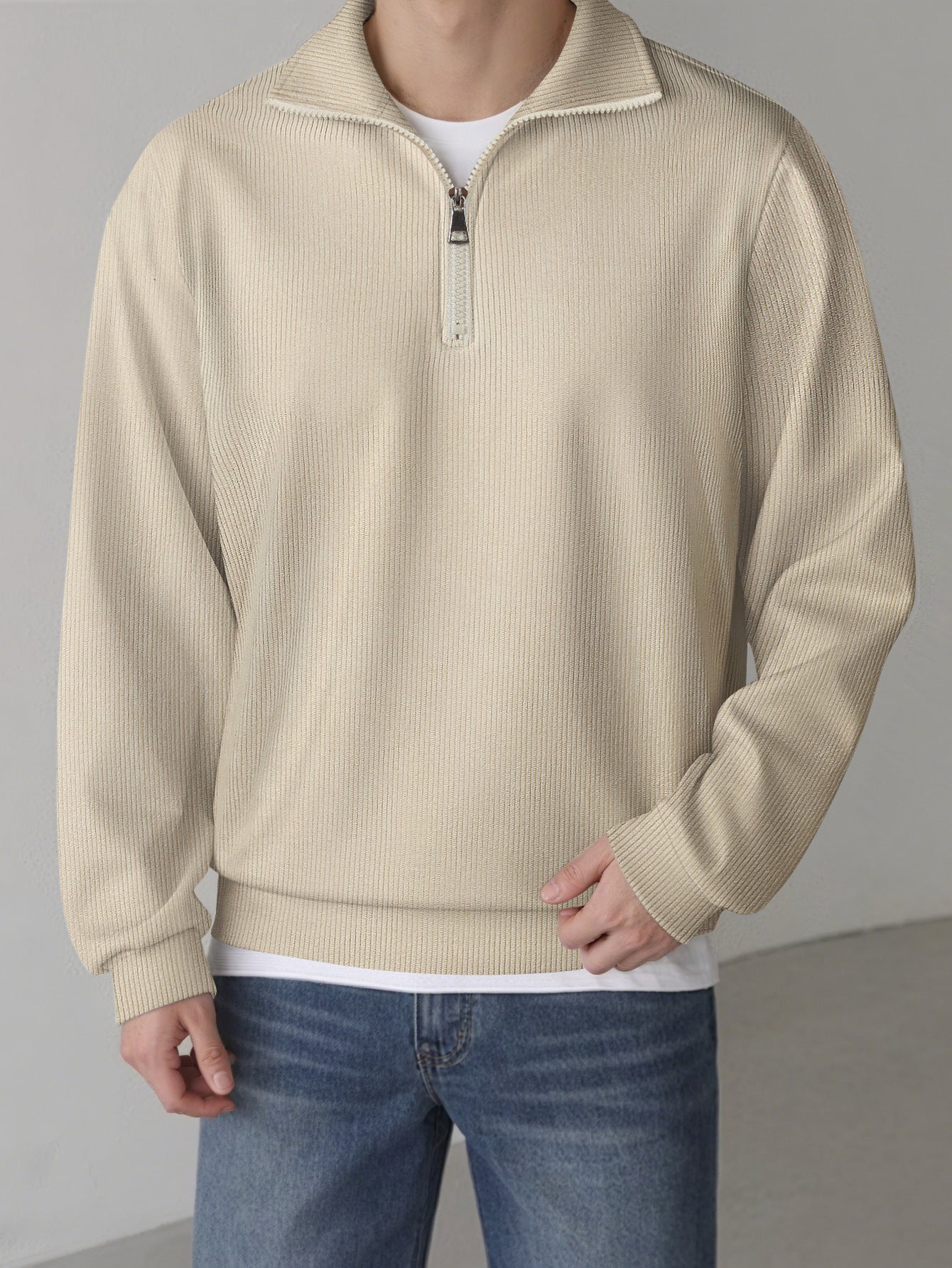 Herren-Relax-Schulterfreier Langarm-Jacke