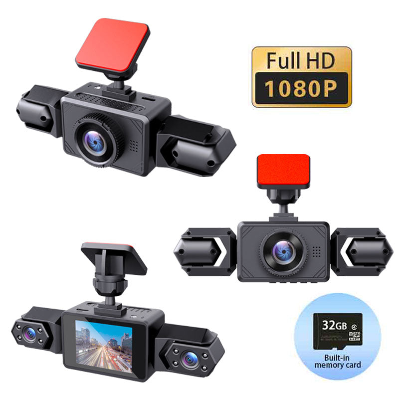 1080P Autorekorder mit 4 Linsen und Nachtsicht
