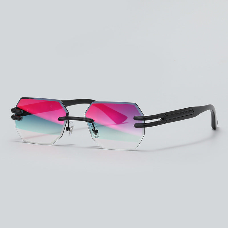 Randlose Unisex Sonnenbrille mit UV-Schutz