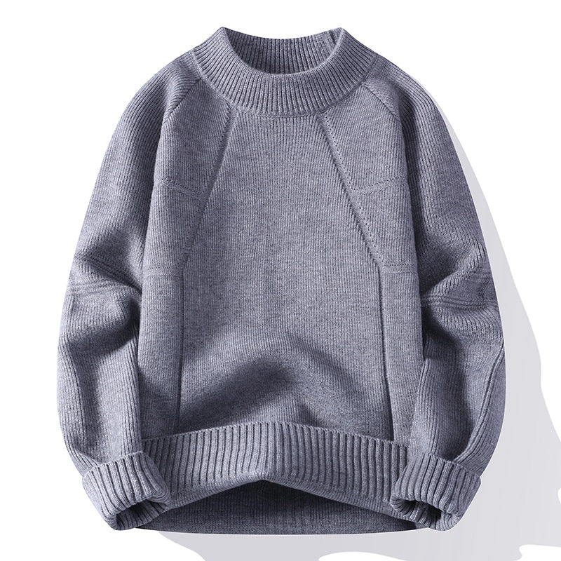 Strukturierter Strickpullover mit Rundhals
