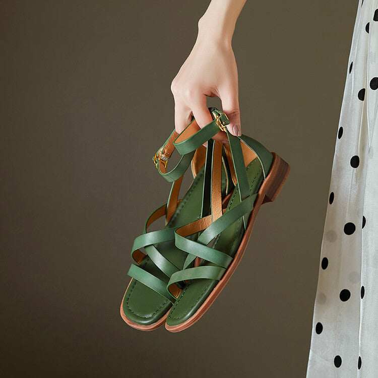 Retro-Sandalen mit Knöchelriemen – Bild 3 | LuxeStyle