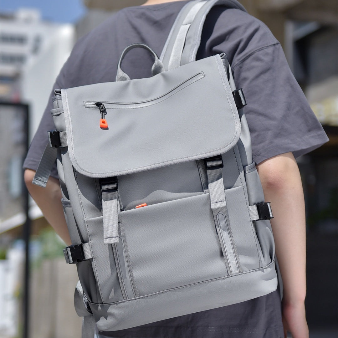 Grosser Rucksack für Geschäftsreisen – Schwarz/ Grau – Bild 5 | LuxeStyle