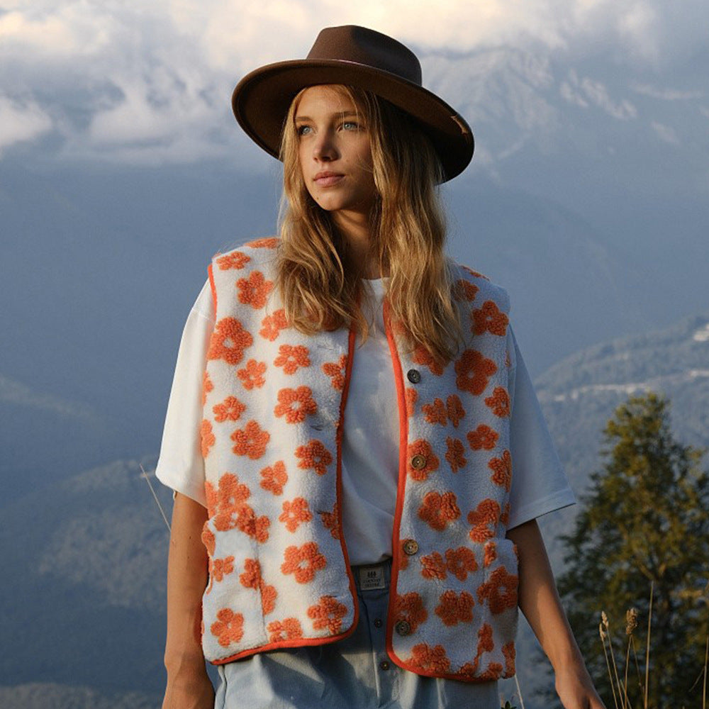 Fleece Cardigan Weste für Damen