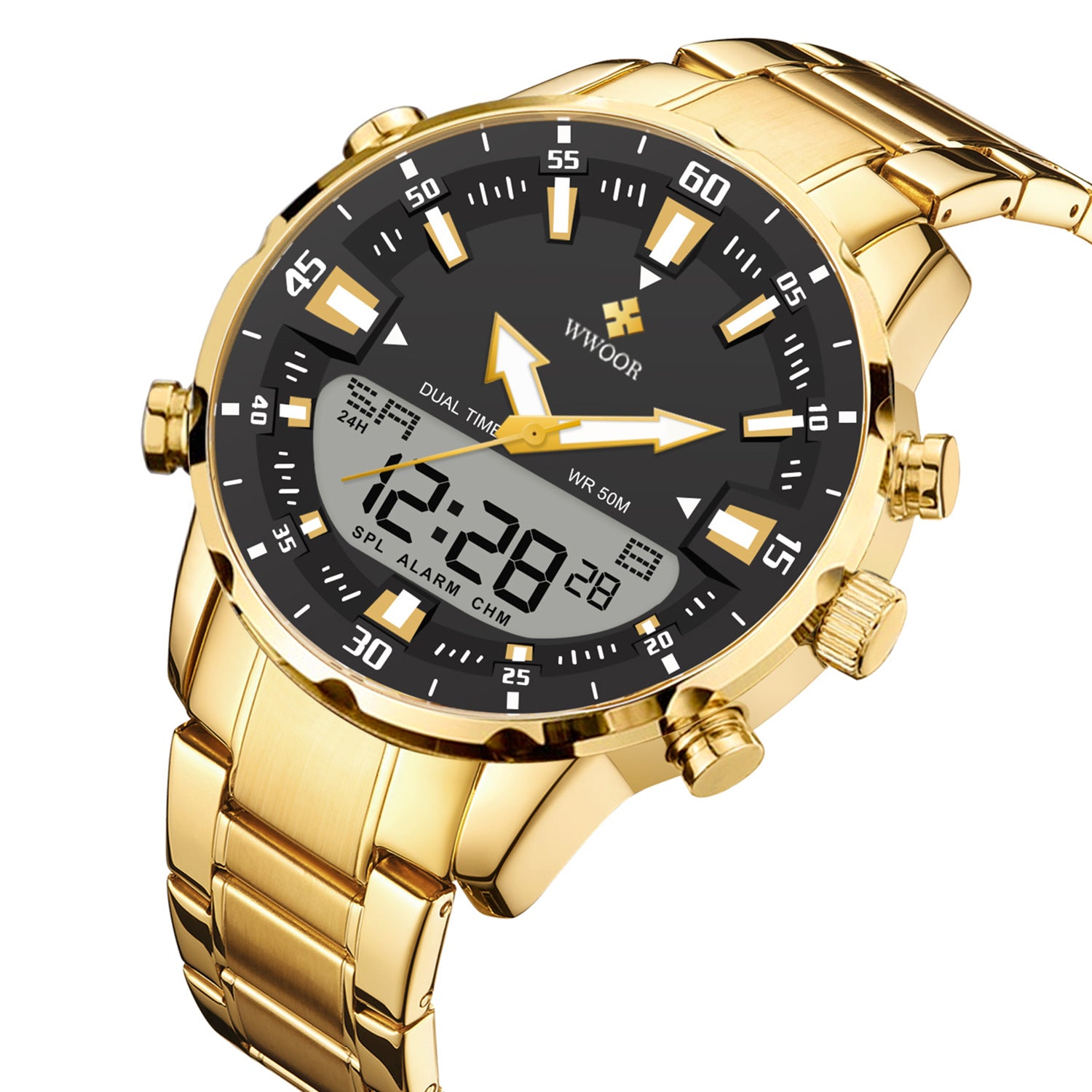 Stylische Herren-Armbanduhr mit Leuchtzifferblatt