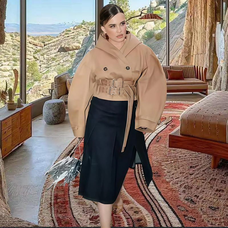 Khaki-Hoodiejacke