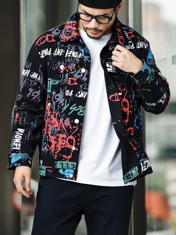 Lockere Jeansjacke im Korea-Stil für Herren – Y044S – Ansicht 2