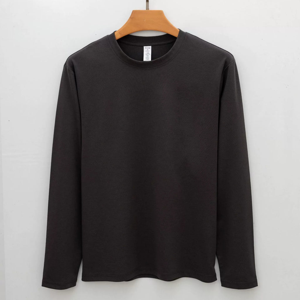 Langärmliges Rundhals-T-Shirt für Alltag – Bild 4 | LuxeStyle