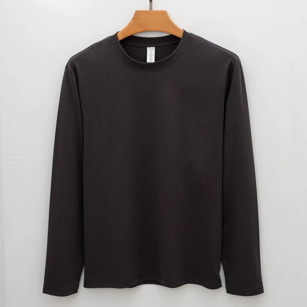 Langärmliges Rundhals-T-Shirt für Alltag – Bild 4 | LuxeStyle