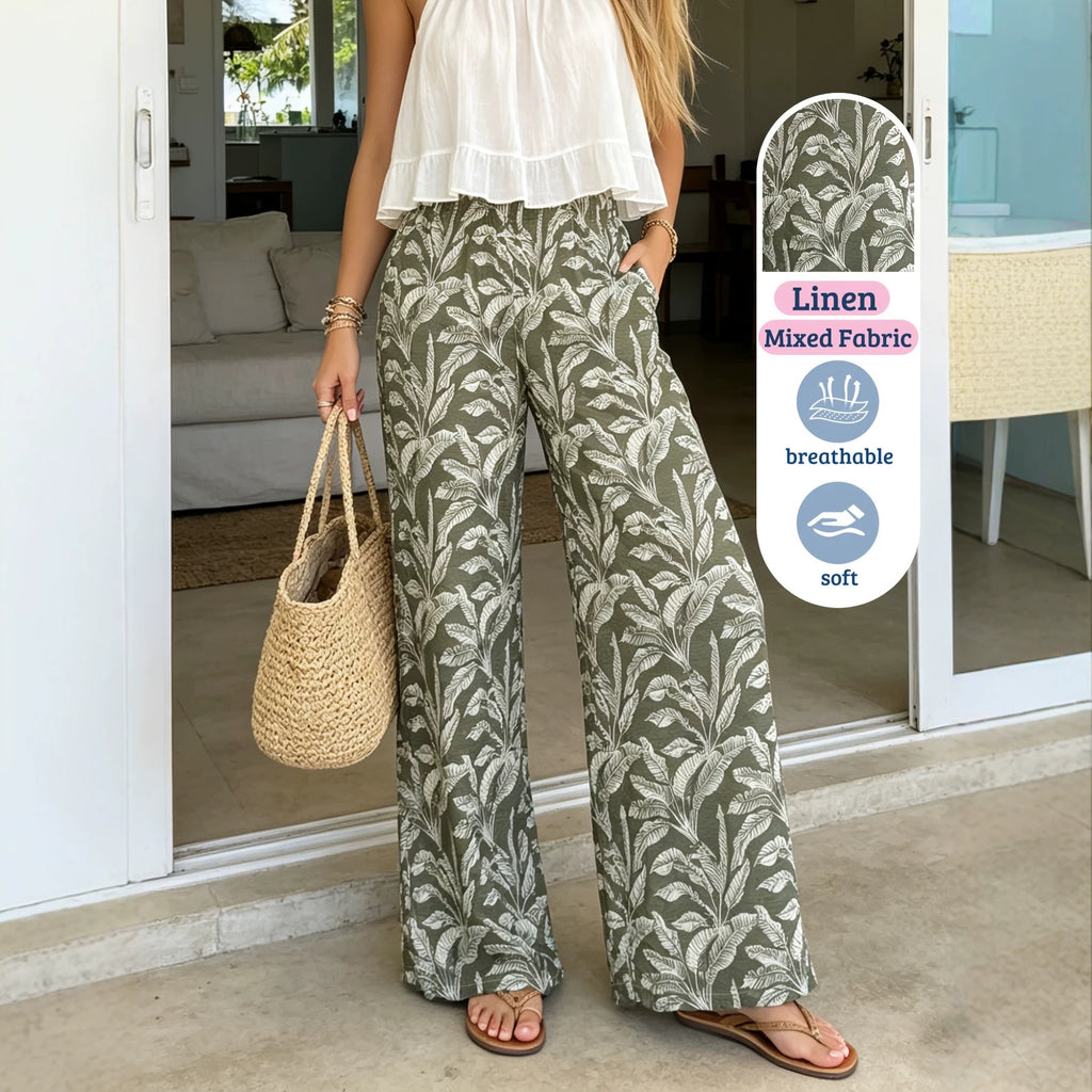 High-Waist Loose Fit Stoffhose