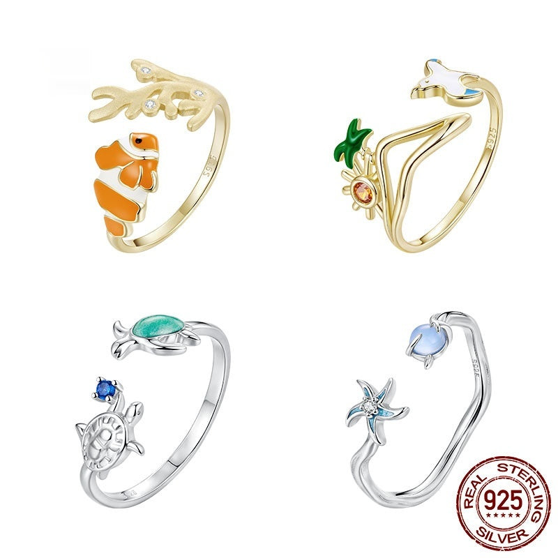 Verstellbarer Ring im Ozean-Stil für Damen | LuxeStyle