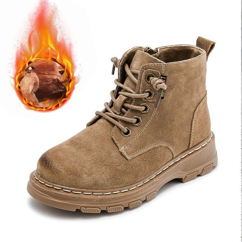 Weiche Leder-Cotton-Boots für Kinder