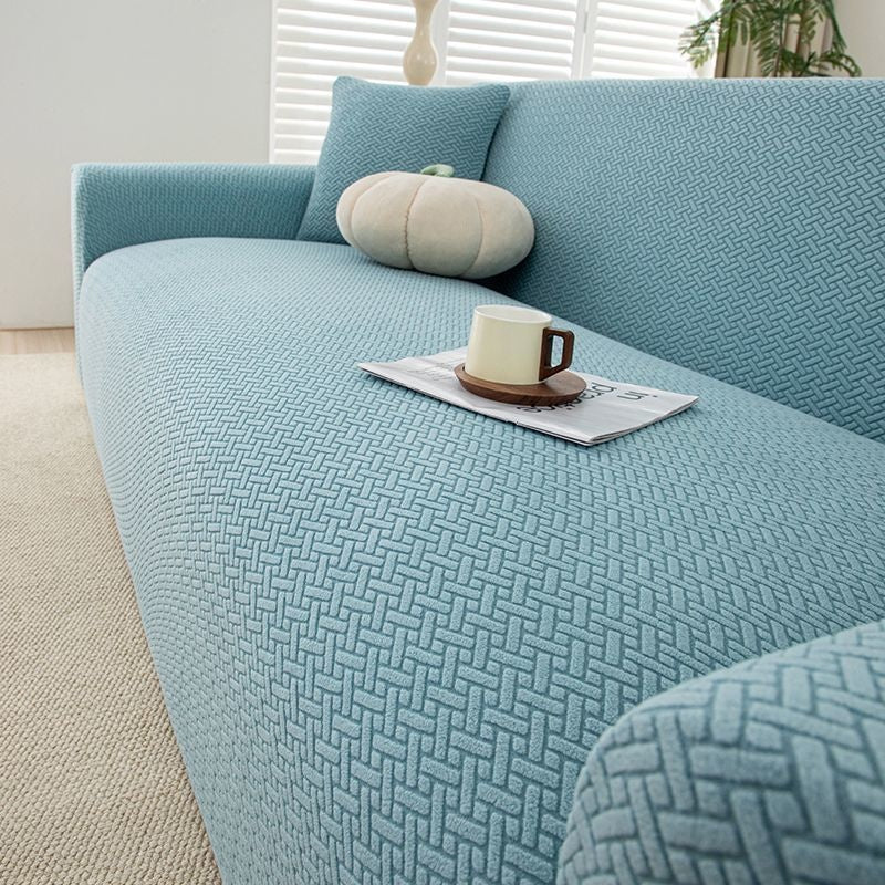 Katzenfreundlicher Sofa-Überzug gestreift