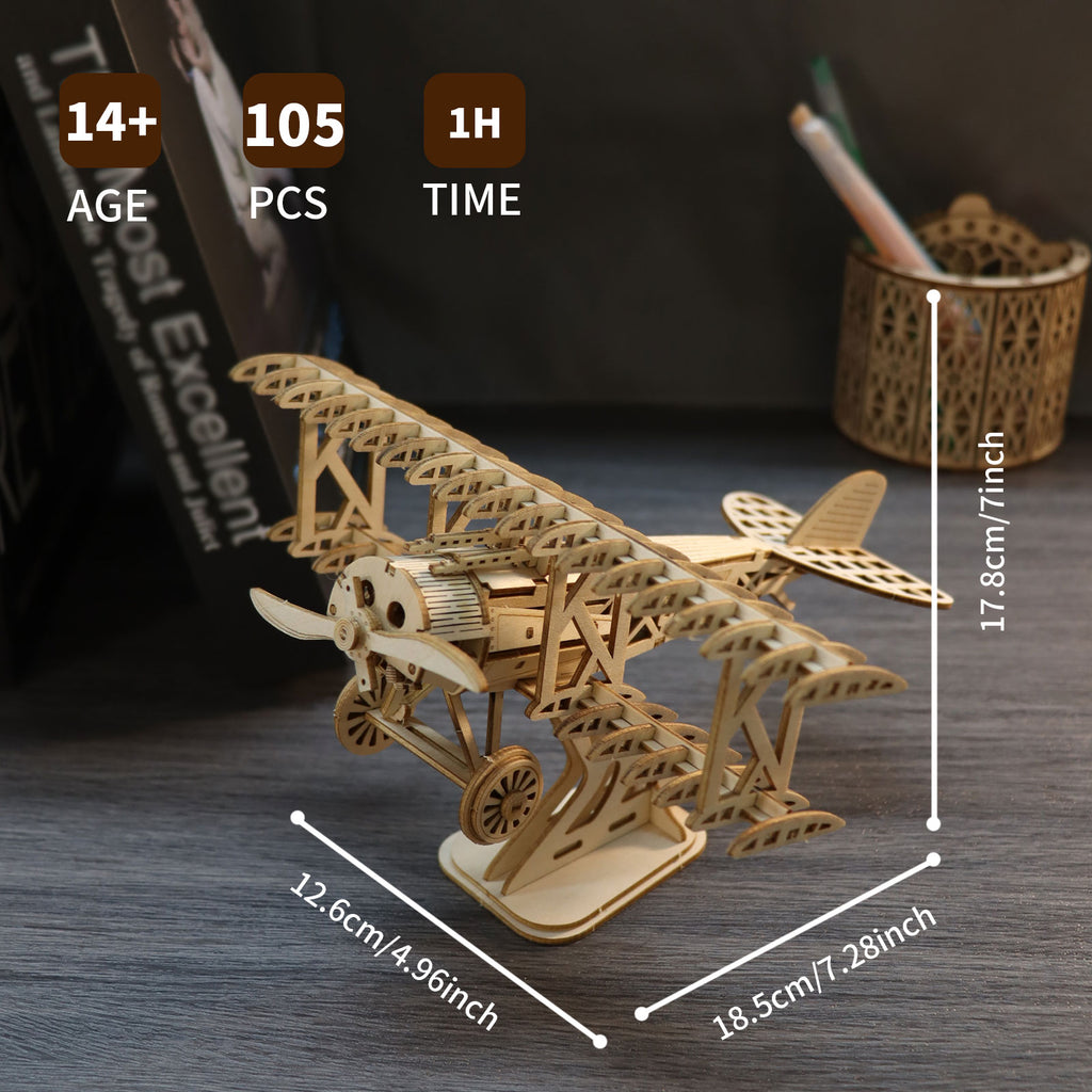 3D Holzpuzzle Doppeldecker Modellbausatz