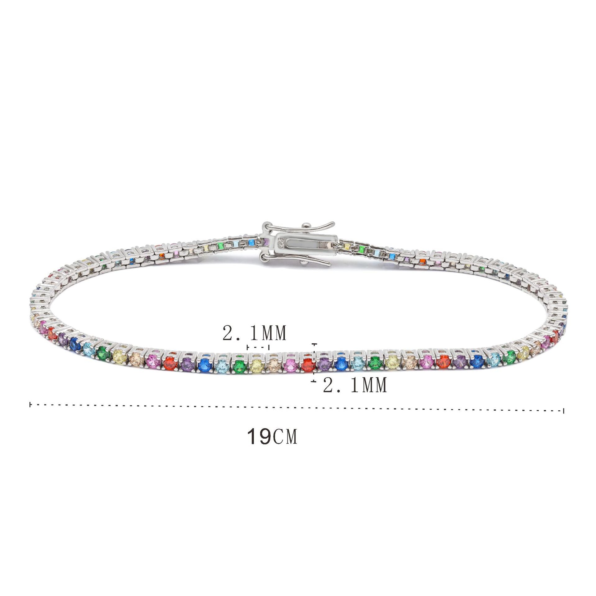 Tennis-Armband mit Zirkonia-Steinen