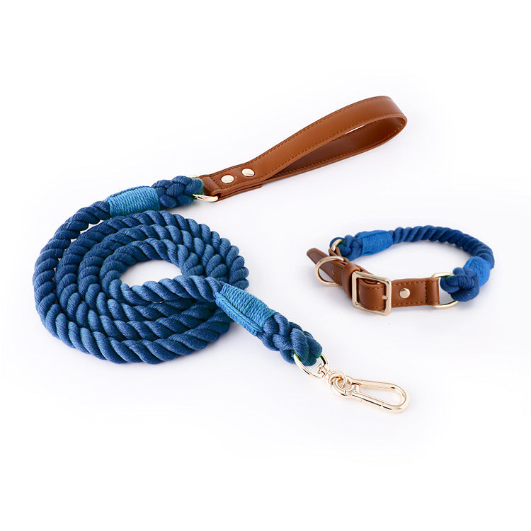 Halsband-Set mit Baumwollseil und Leder – Bild 11 | LuxeStyle