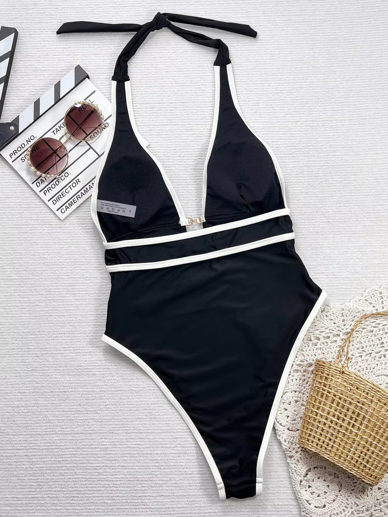Sexy Bikini Jumpsuit mit tiefem V-Ausschnitt