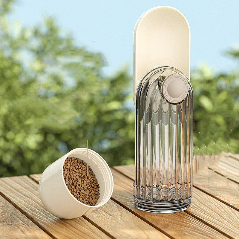 2-in-1 Trink- und Futterflasche für Haustiere
