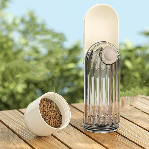 2-in-1 Trink- und Futterflasche für Haustiere