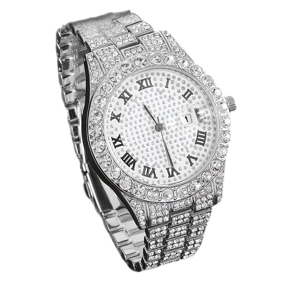 Hip-Hop Uhren-, Armband- & Halsketten-Set