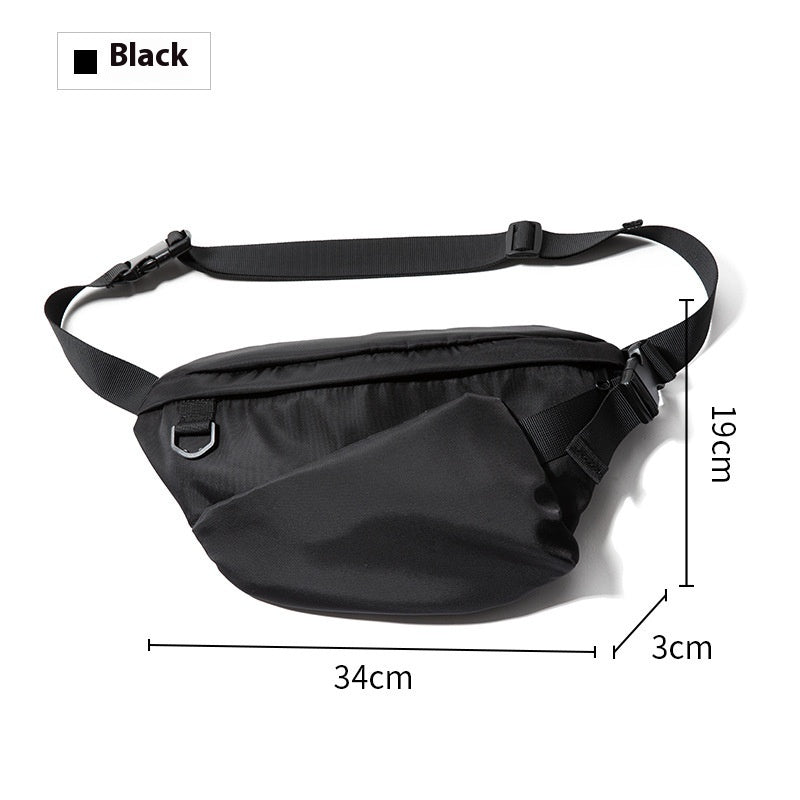 Männer Brusttasche aus Oxford-Stoff, schwarz – Bild 4 | LuxeStyle
