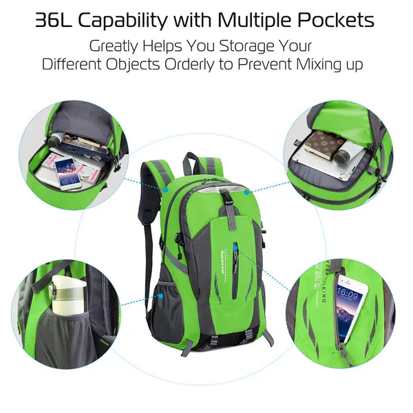 36L Outdoor-Rucksack – wasserdicht für Hiking, Reisen & Camping