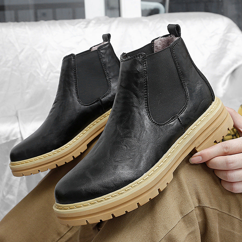 Robuste Worker Boots mit dicker Sohle