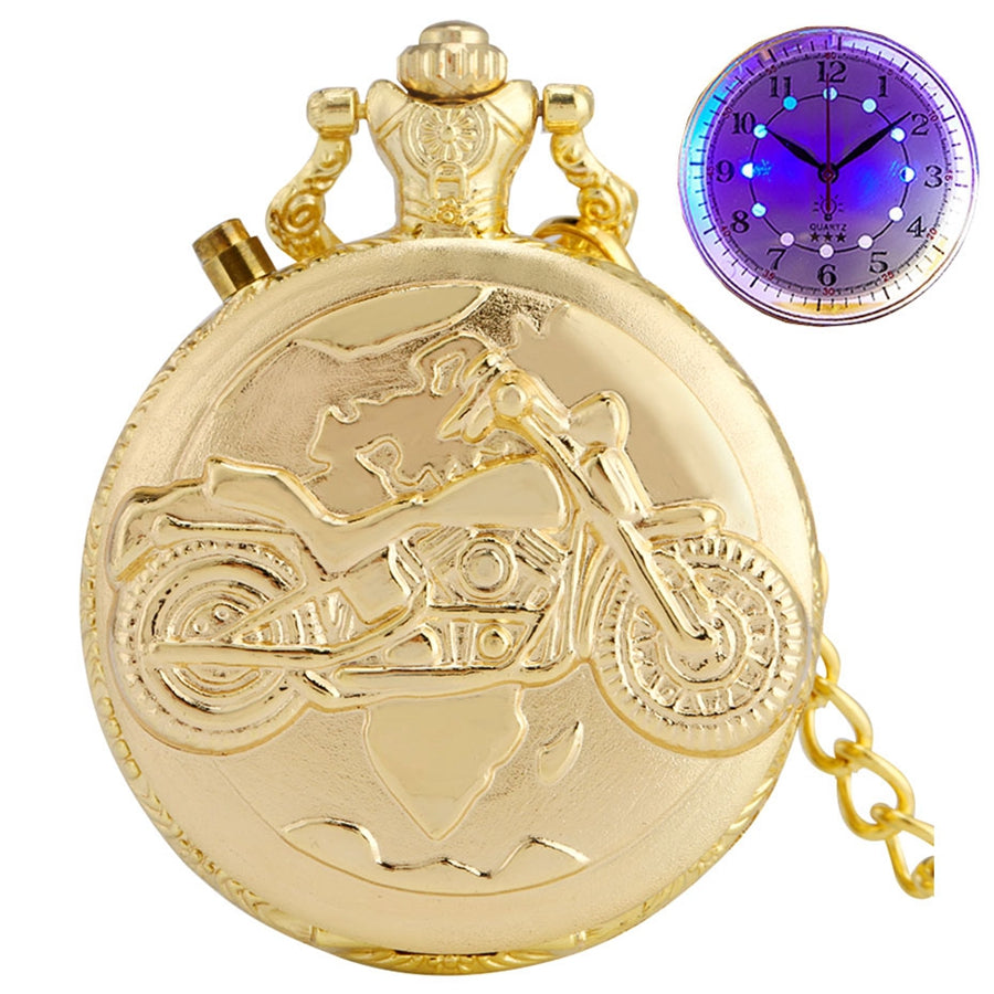 Retro LED Motorrad-Design Anhängeruhr – Bild 3 | LuxeStyle