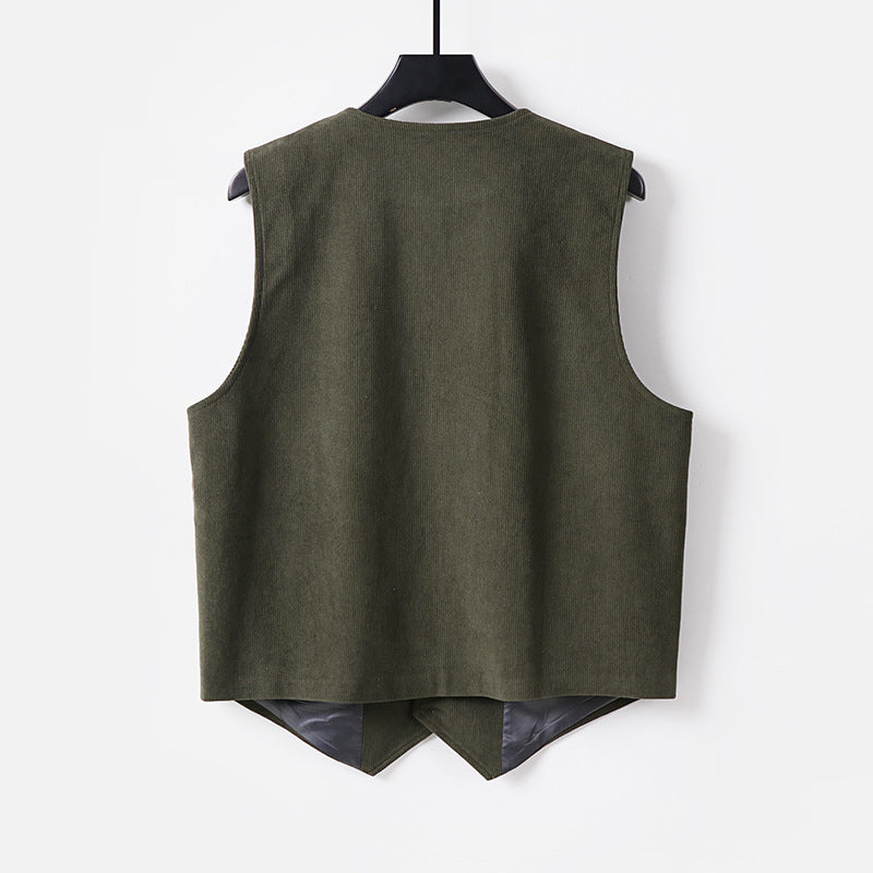 Corduroy-Gilet im Preppy-Stil für Herren