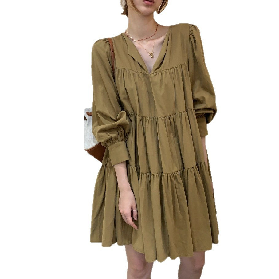 Plissiertes A-Linien Kleid