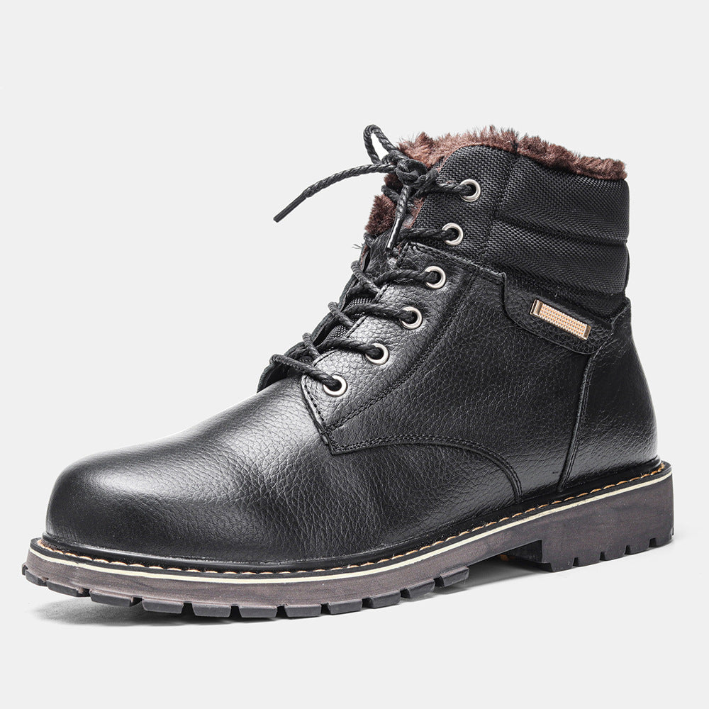 Herren Winterstiefel aus Echtleder mit Fleecefutter – Bild 2 | LuxeStyle