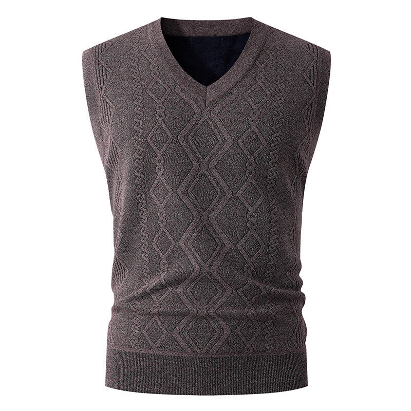 Trendiges V-Neck Fleece-Gilet für junge Männer – Bild 8 | LuxeStyle