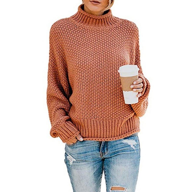 Flügelärmel Pullover Weit Geschnitten