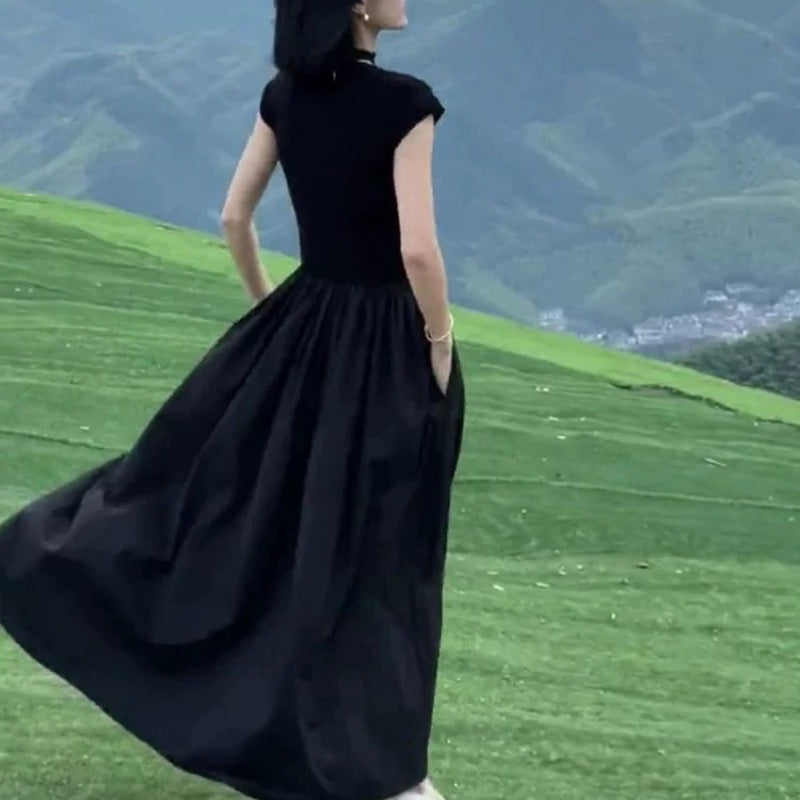 Schwarzes A-Linien Kleid im French-Chic – Bild 3 | LuxeStyle